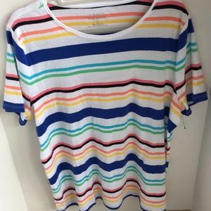 Talbots Classic Striped Tee NWOT